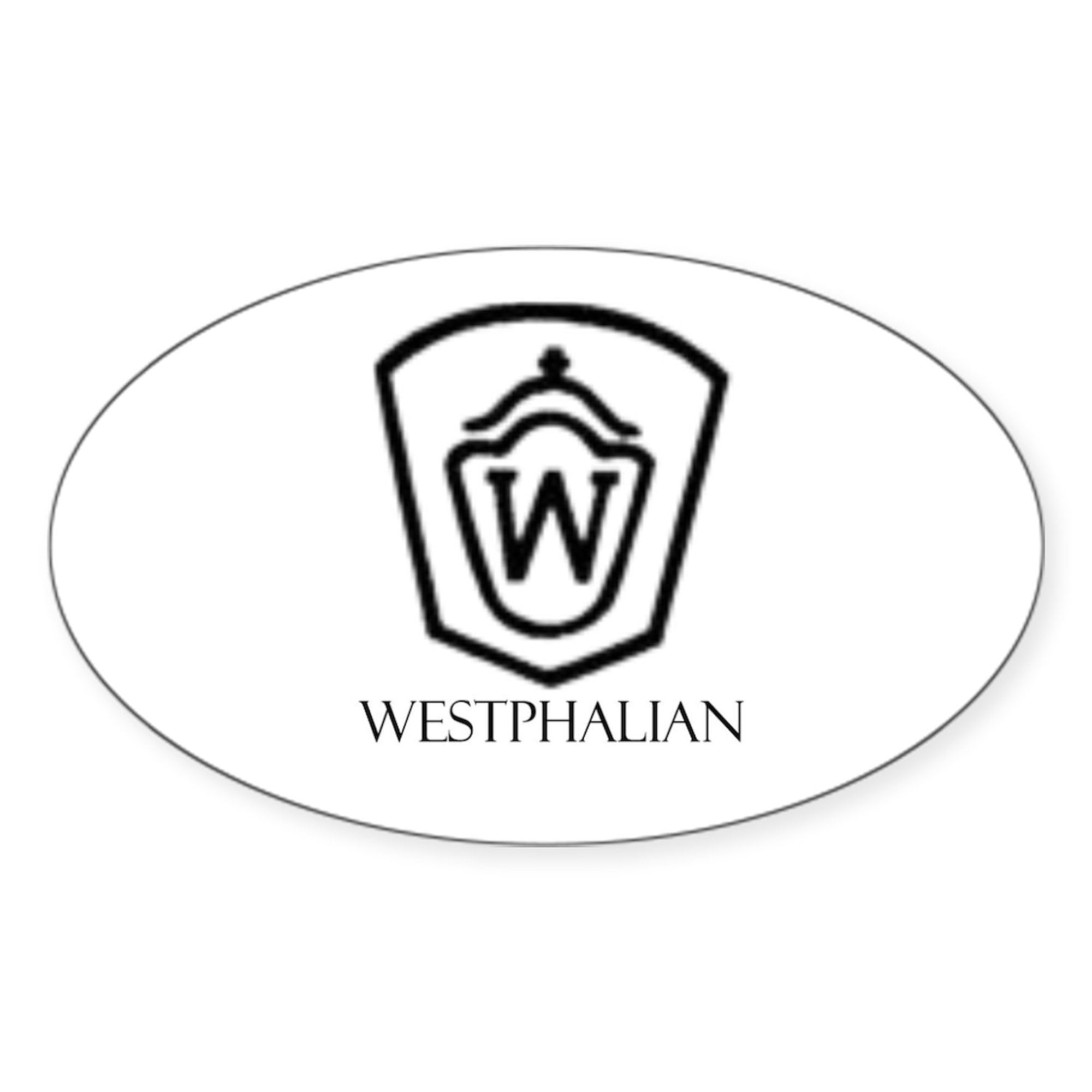 Westphalian Oval Car Bumper Sticker - CafePress for Cars & Laptops