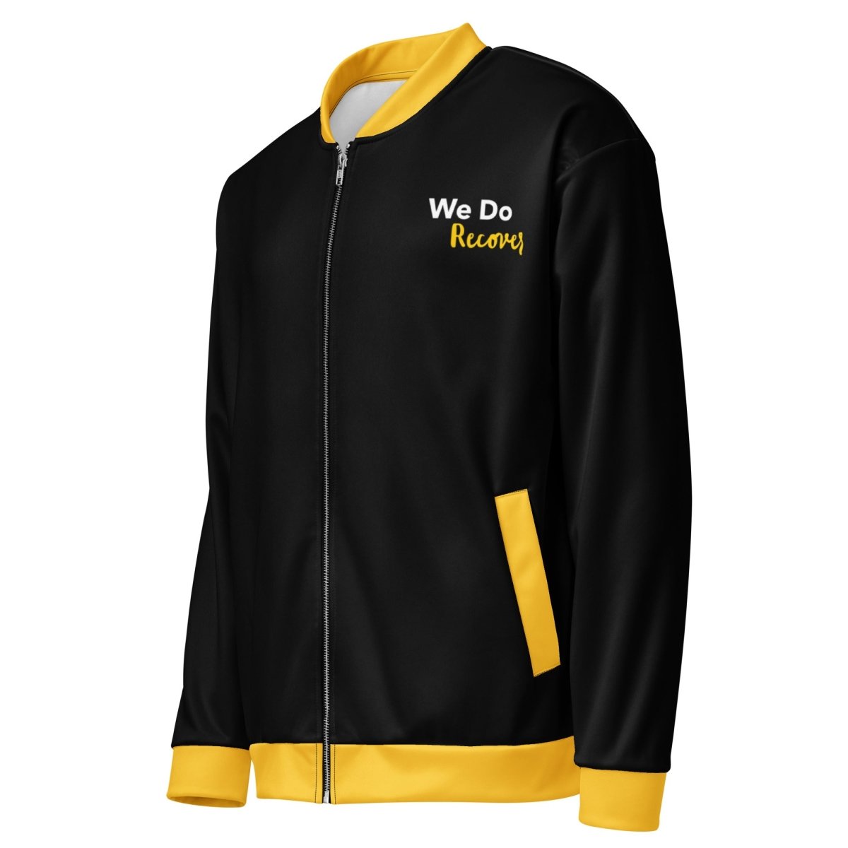 We Do Recover Varsity Style Bomber Jacket - Premium Recovery Pride Apparel for Men & Women | Perfect for Sober Events, Support Groups and Everyday Wear