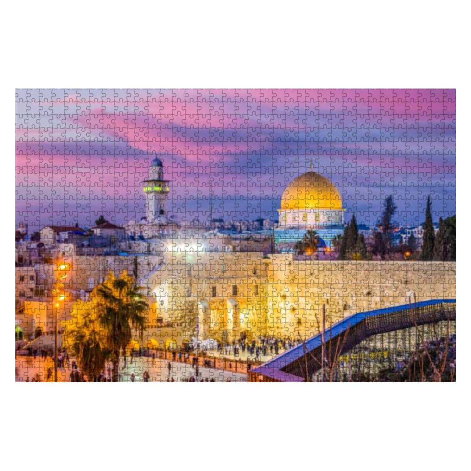 1000-Piece Wooden Jigsaw Puzzle - Old City of Jerusalem Scenic View | DIY Educational Puzzle for Kids & Adults | Stress Relief Toy, Home Decor Gift | Perfect for Family Game Nights & Classroom Activities