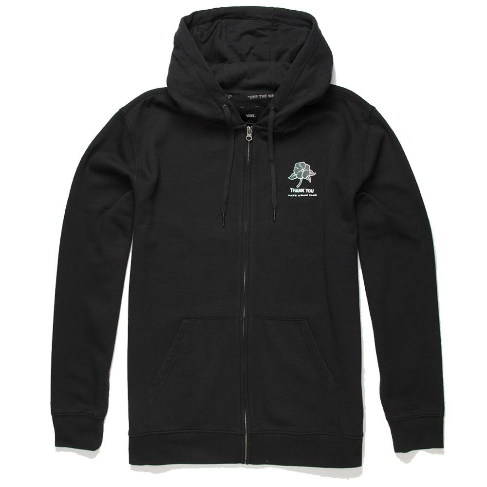 VANS Thank You Floral Zip Hoodie Black - Stylish Unisex Pullover for Skateboarding & Streetwear Fashion | Perfect for Casual Outfits & Urban Lifestyle