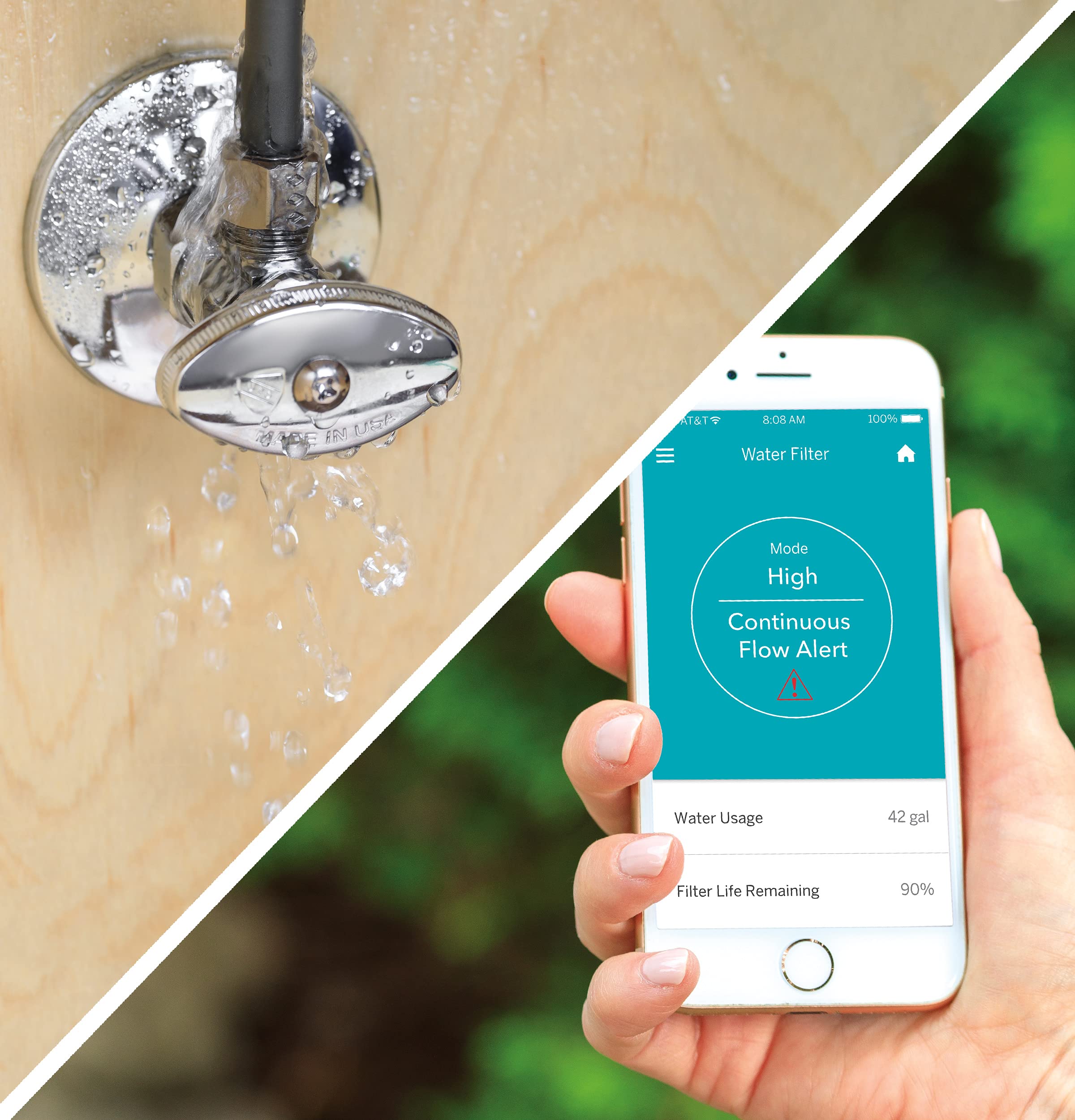 GE Smart Home WiFi Enabled Water Filter System with Basic Replacement Filter (FTHPM) - Reduces Sediment, Sand & Rust | 3-Month Filter Life | Perfect for Kitchen, RV & Emergency Preparedness
