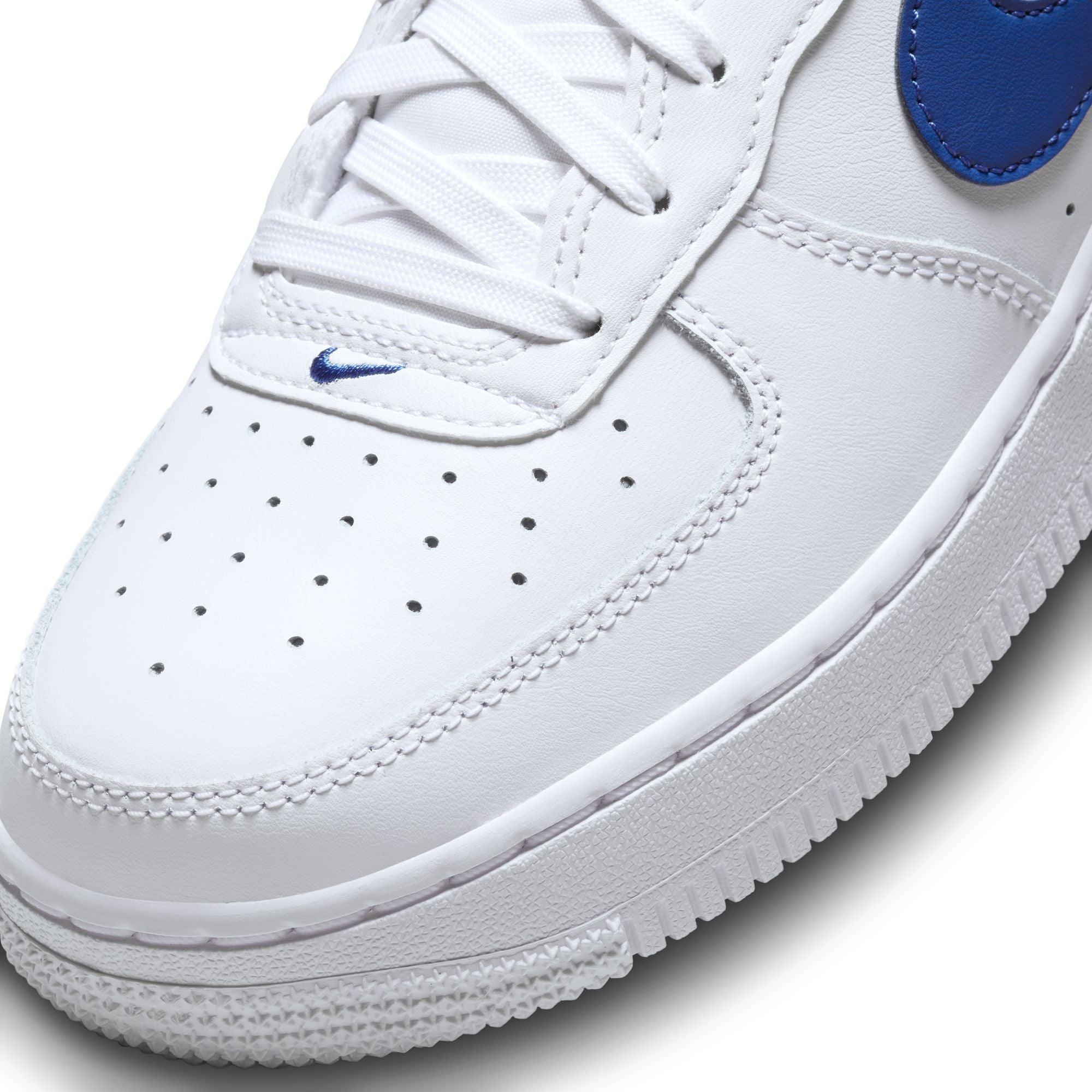 Nike Air Force 1 'White Hyper Royal' Kids Sneakers - Lightweight Comfortable Basketball Shoes for Boys & Girls - Perfect for School, Sports & Casual Wear