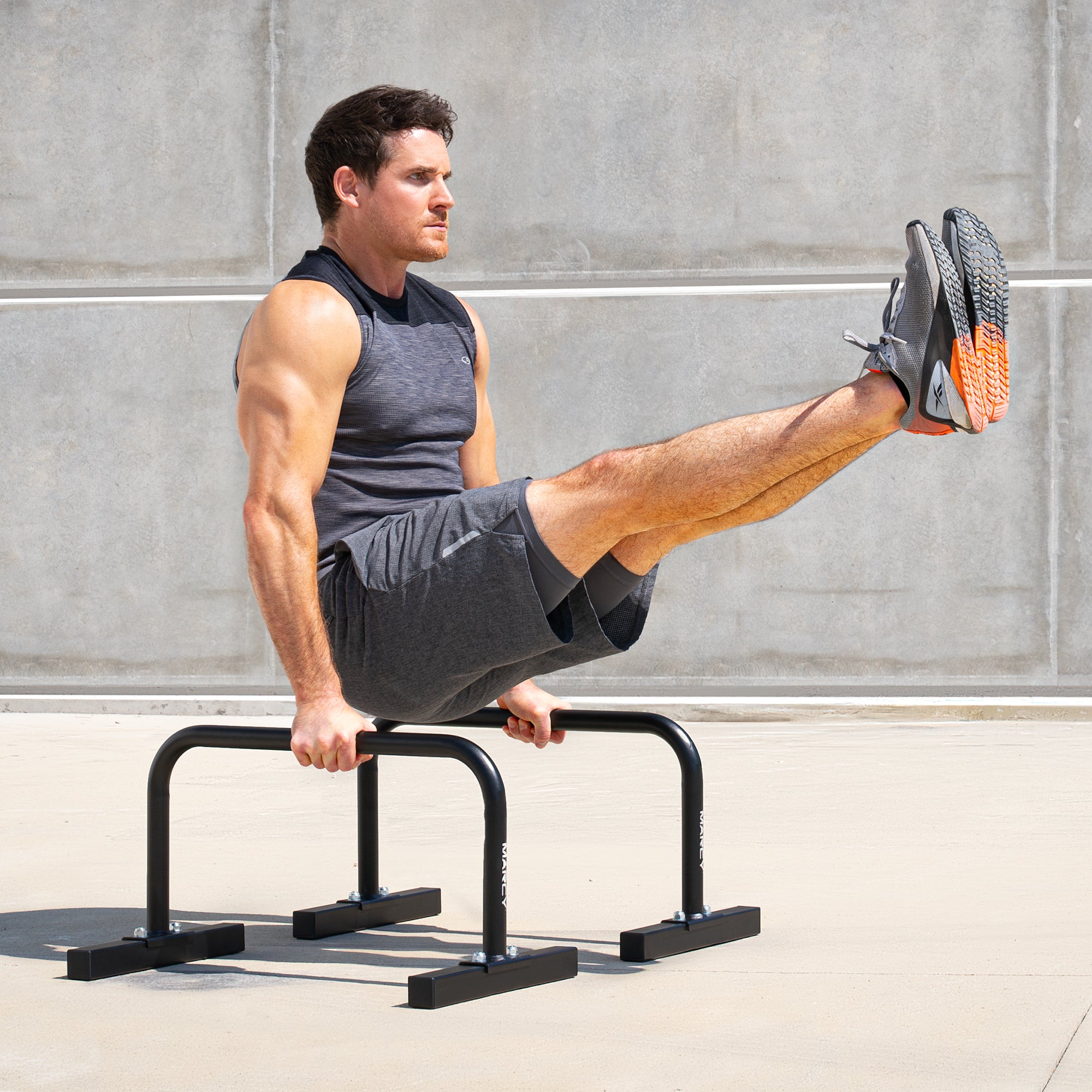 Marcy Parallette Bars for CrossFit & Calisthenics - Adjustable Height ACC 0333 PARA - Perfect for Home Gym, Street Workout & Gymnastics Training
