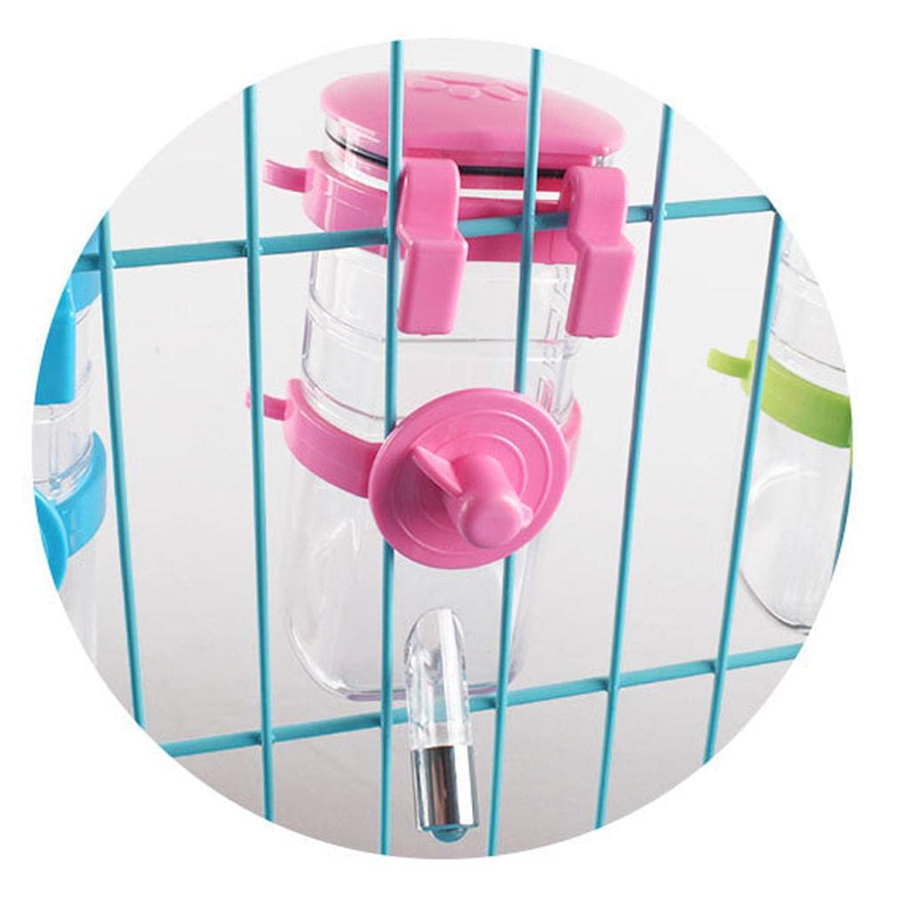 Adjustable Height Pet Water Bottle Dispenser for Dogs & Cats - SECRET DESIRE Pink Cage Accessory | Perfect for Crates, Kennels & Travel Use