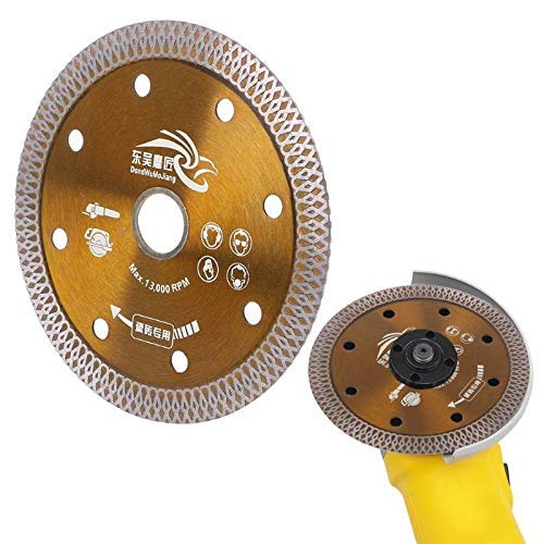 Premium Diamond Saw Blade - Hot Pressed Sintered Turbo Cutting Disc for Granite, Marble, Tile & Ceramic | Professional Stone Cutting Tool | Perfect for DIY Projects, Construction & Tile Installation