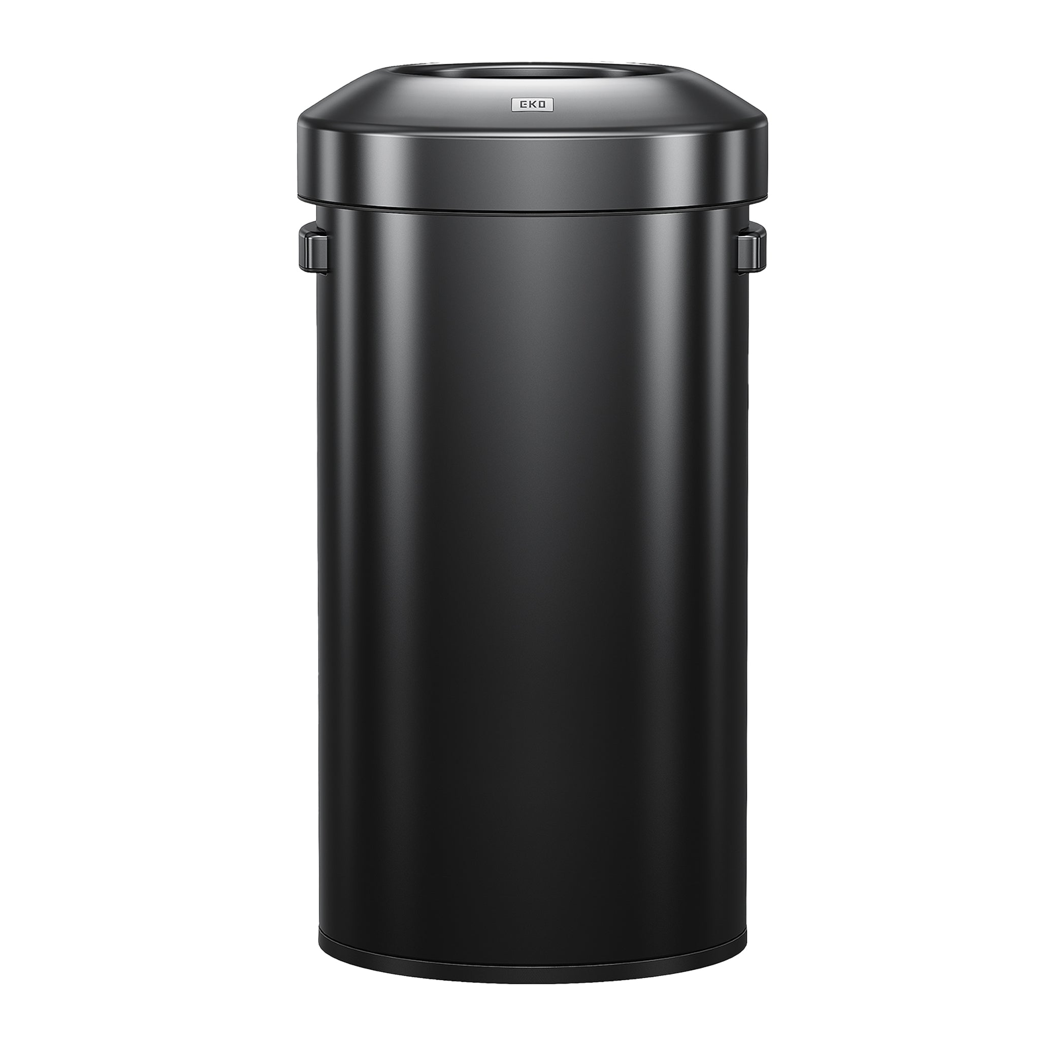 Commercial Grade 90L (23.7 Gal) Black Stainless Steel Urban Round Open Top Trash Can - Perfect for Restaurants, Offices & Outdoor Spaces
