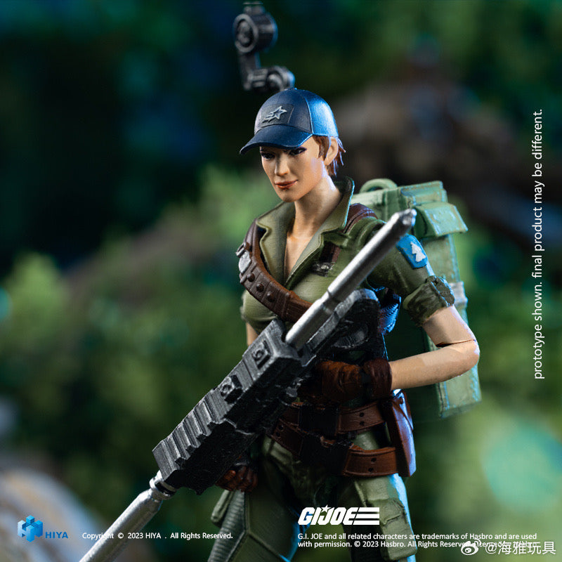 1/18 Scale HIYA 4-Inch Action Figure - Exquisite G.I.Joe Lady Jaye Collectible Mini Series for Adults & Collectors | Perfect for Display, Photography & Role-Playing Scenes