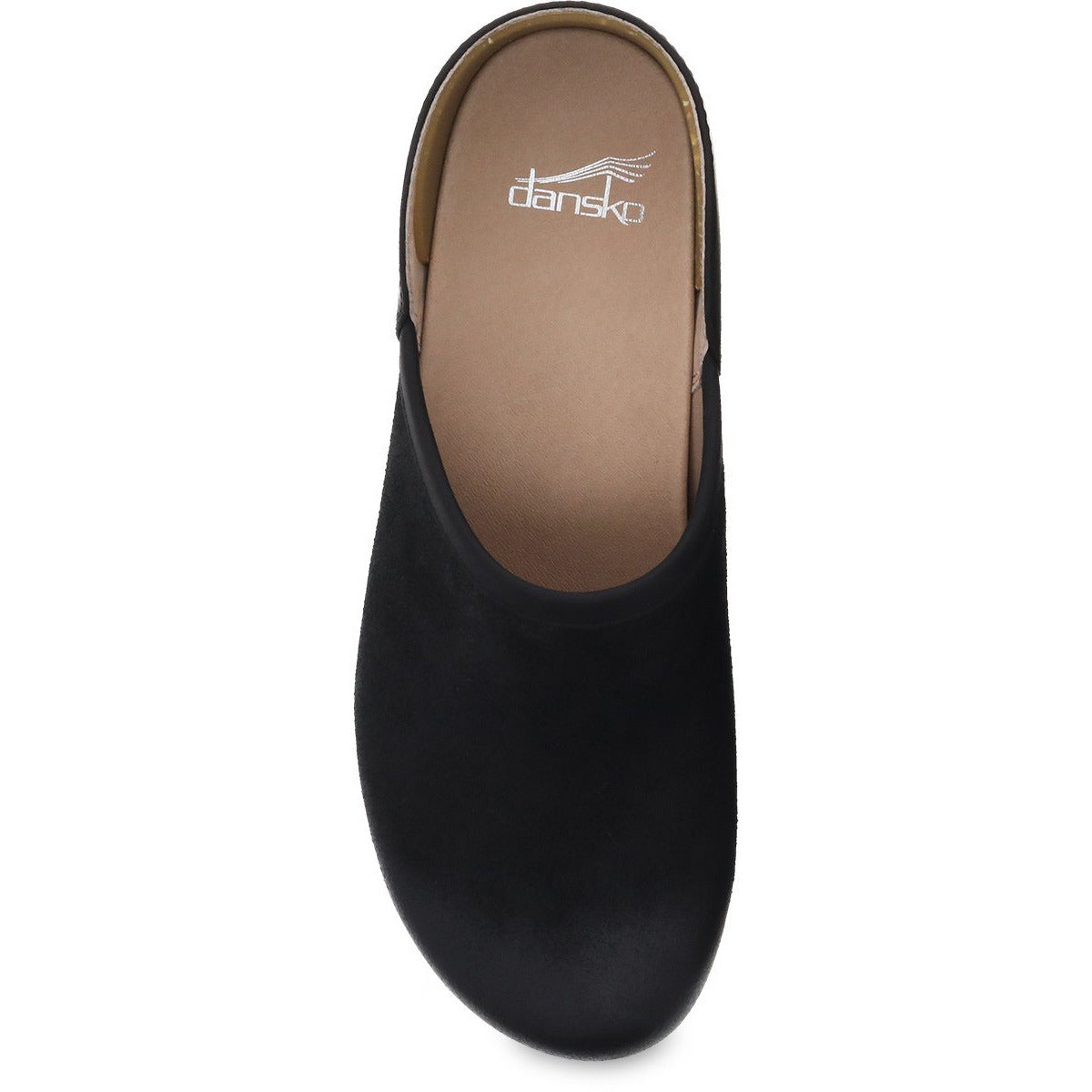 DANSKO BRENNA Black Burnished Suede Clogs - Comfortable Women's Slip-On Shoes for Nurses, Teachers & Healthcare Professionals