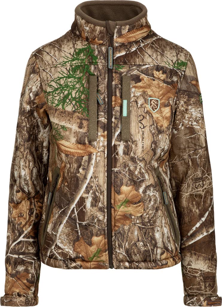 Drake Waterfowl Non-Typical Women's Silencer Full Zip Jacket with Agion Active - Waterproof Hunting Jacket for Outdoor Adventures & Cold Weather Protection