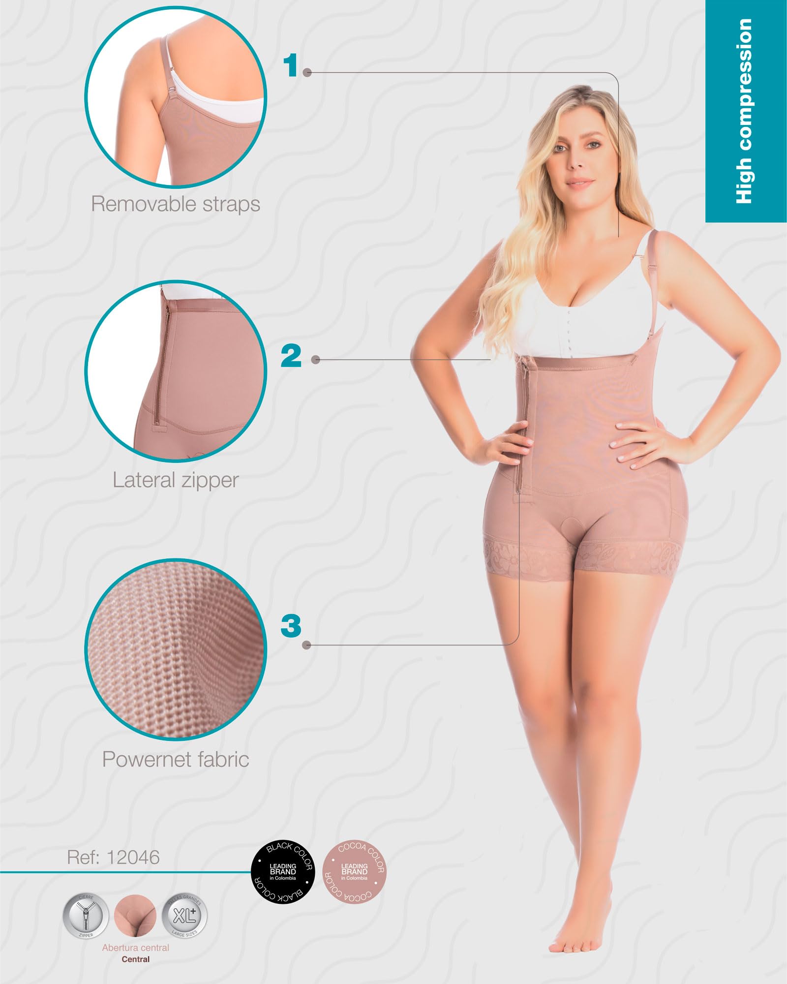 DELIÉ by Fajas DPrada 09046 Colombian Postpartum Girdle - Full Body Shaper for Women - Post Surgery Recovery & Tummy Control - Perfect for Postpartum, C-Section & Weight Loss