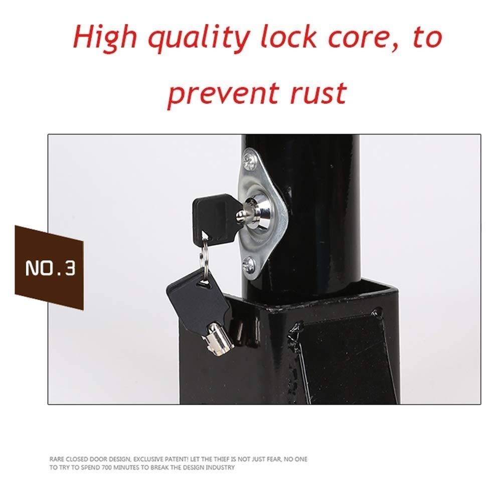 Parking Barriers & Security Bollards - Heavy Duty Parking Lock with Key for Cars, Garages, Driveways | Anti-Theft Vehicle Protection for Residential & Commercial Use