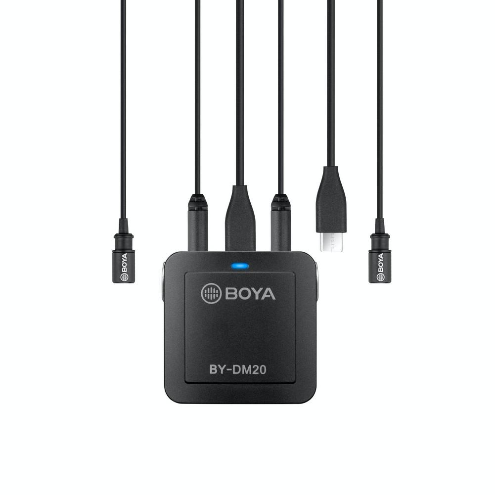 BOYA BY DM20 Professional Audio Mixer & Microphone Kit for Smartphones - Perfect for Vlogging, Live Streaming & Podcasting