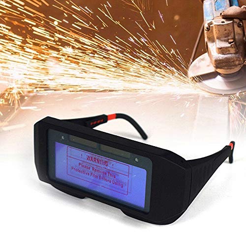 Solar Auto Darkening Welding Goggles - SENRISE Black Safety Glasses for Eye Protection Against Sparks & UV Rays | Perfect for MIG, TIG, Arc Welding & Metalworking Projects