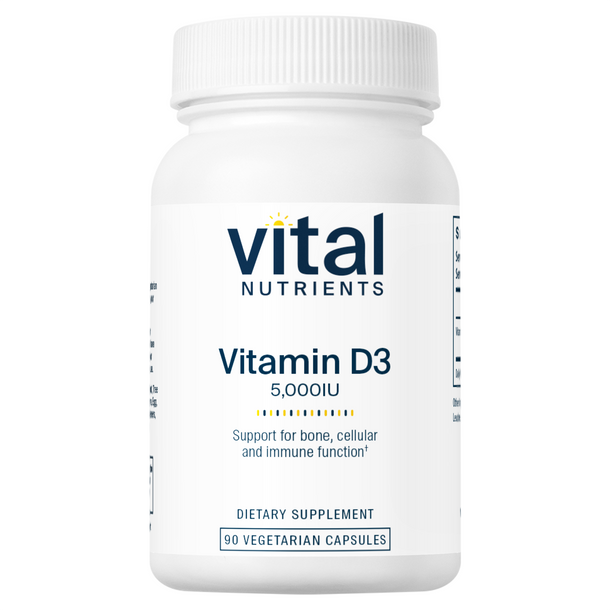 Vital Nutrients Vitamin D3 5000IU Supplement - High Potency Vitamin D for Immune Support & Bone Health - Perfect for Daily Wellness & Winter Months