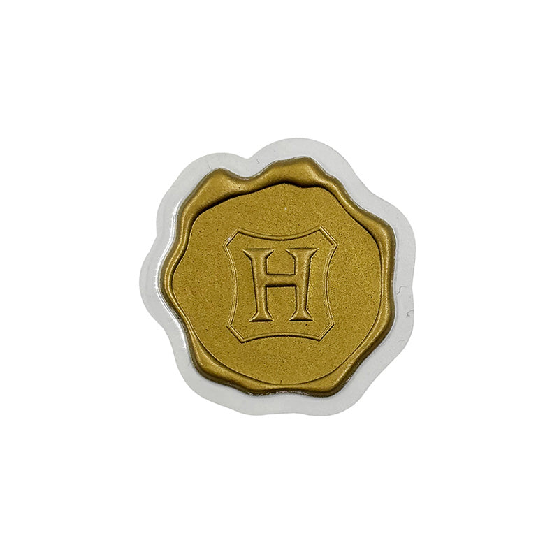 Harry Potter Hogwarts Gold Wax Seal Stamps Set of 50 - Premium Wax Sealing Kit for Invitations, Letters, Wedding Stationery & DIY Crafts