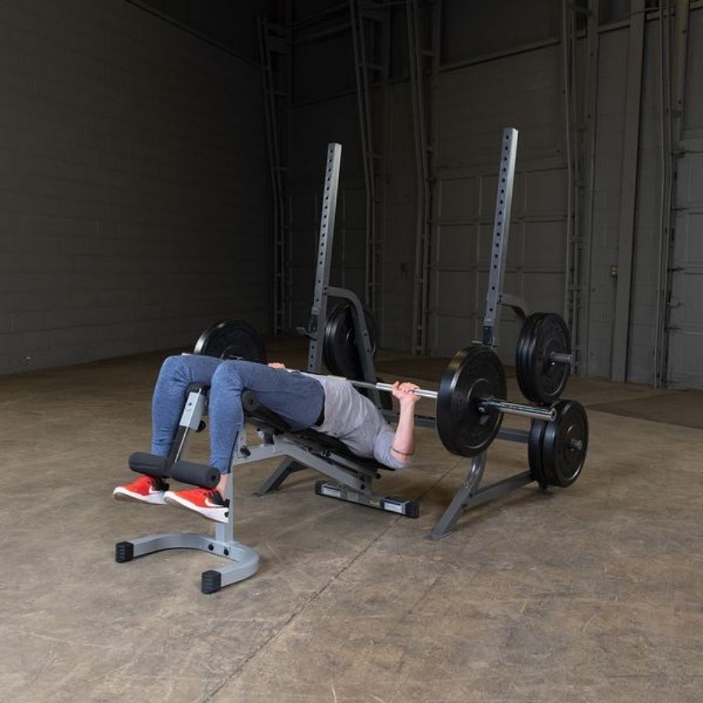 Body Solid Powerline Multi Press Rack PMP150 - Heavy Duty Home Gym Equipment for Strength Training & Weightlifting | Perfect for Home Workouts & Garage Gyms