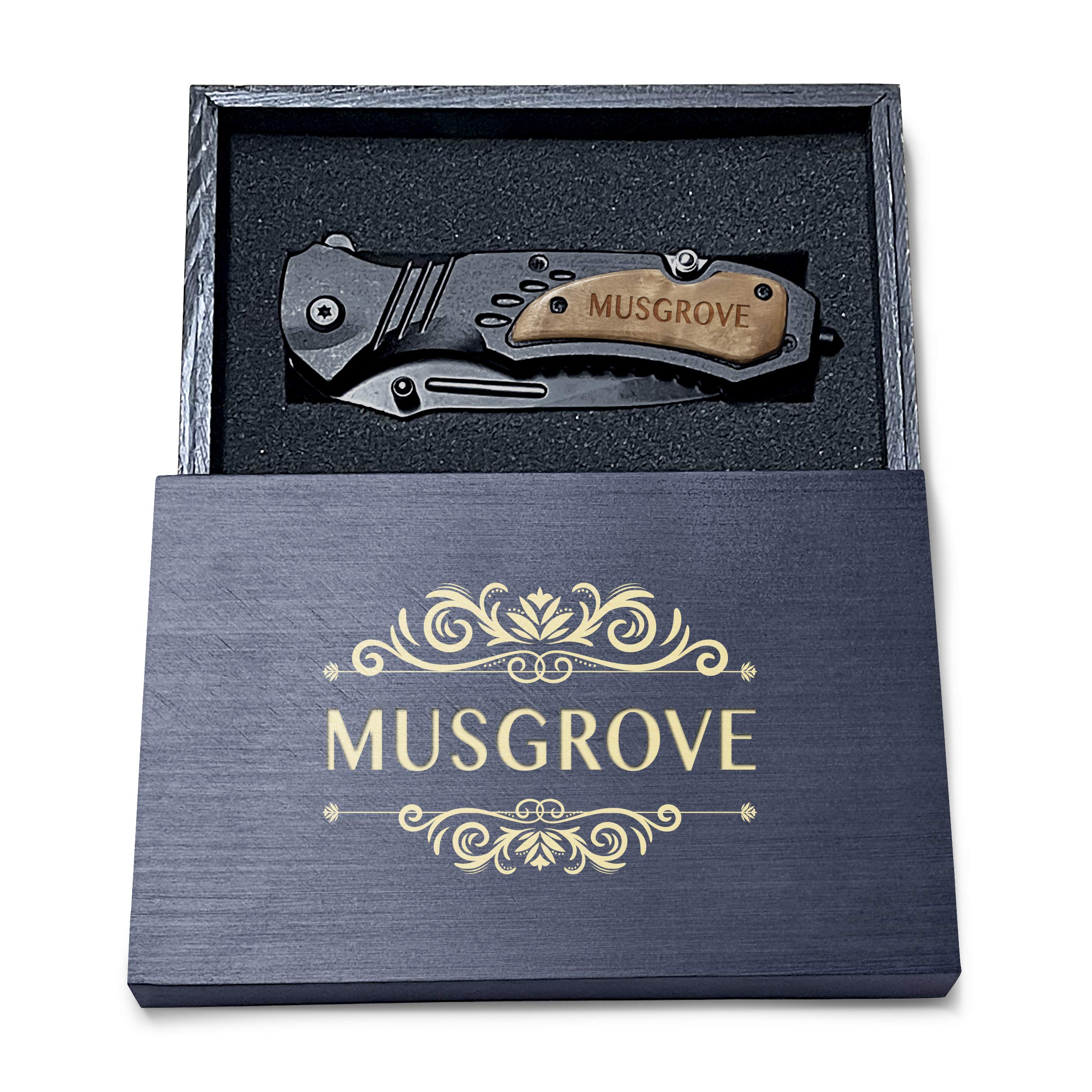 Premium Custom Hunting & Camping Knife for Men - Engraved Blade with Gift Box - Perfect for Outdoor Adventures, Survival & Gifts