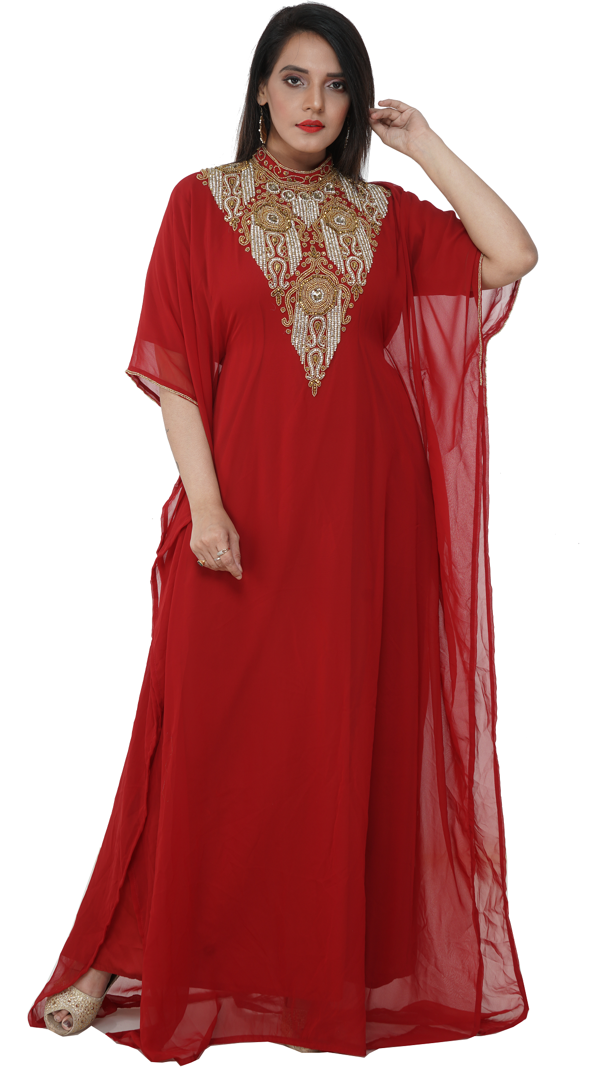 Farasha Beach Kaftan Dress - Flowy Summer Cover Up for Women | Boho Chic Swimwear Cover Dress for Pool, Vacation & Resort Wear