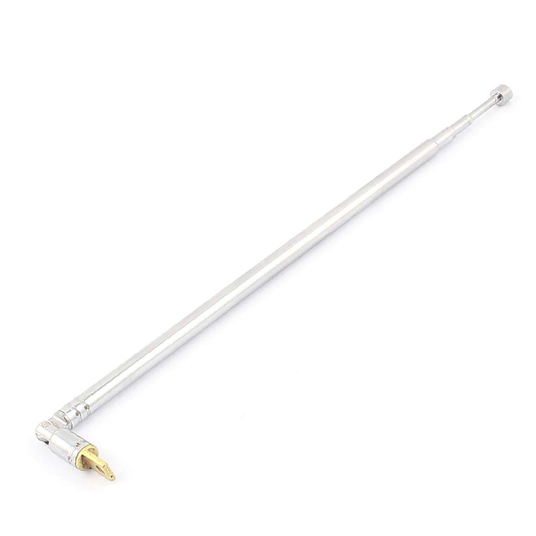 X-DREE 62.5cm 4 Section Stainless Steel AM FM Radio Universal Telescopic Antenna - Enhanced Signal Reception for Car, Home & Outdoor Use