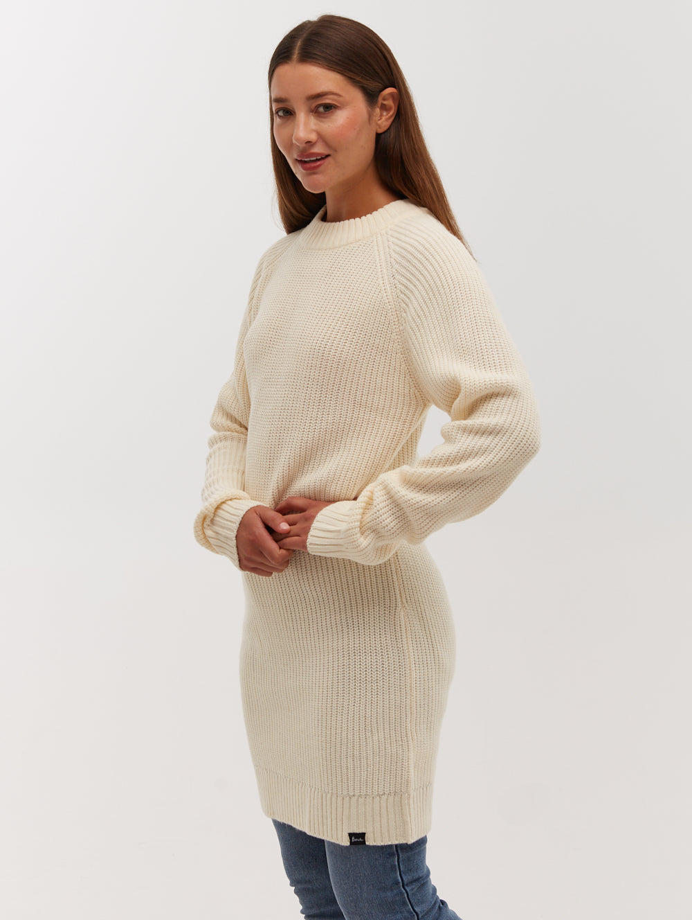 Karlie Rib Knit Sweater Dress for Women - Soft Stretchy Long Sleeve Tunic Dress - Perfect for Fall Winter, Date Night & Office Wear