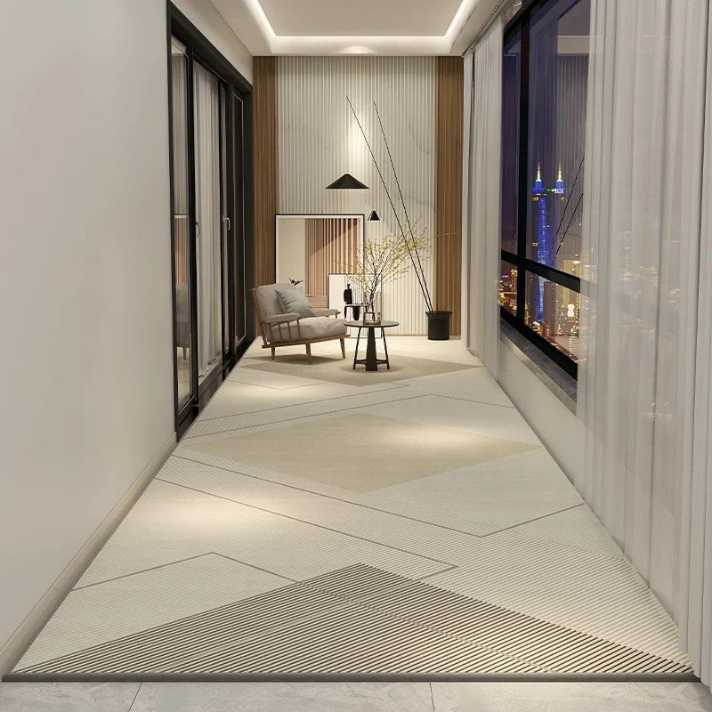 Extra Long Narrow Runner Rugs - Modern Geometric Hallway Runners | Non-Slip Entryway Rug for Contemporary Homes | Perfect for Long Hallways, Living Rooms & High-Traffic Areas
