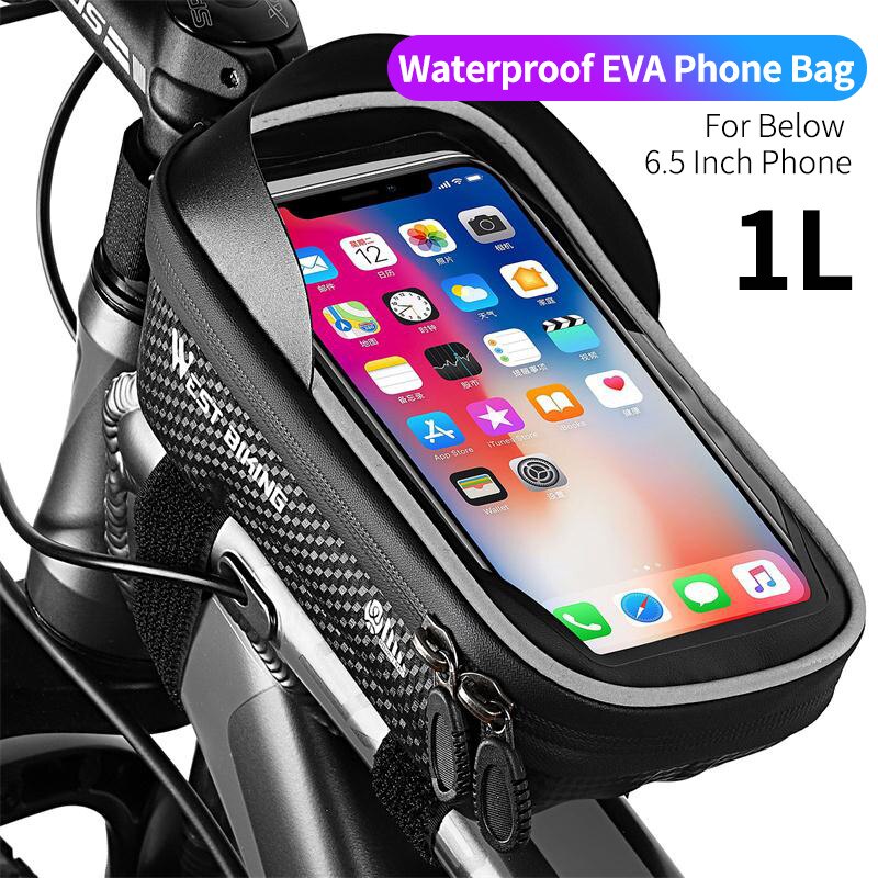 Waterproof 6.0-7.2 Inch Bicycle Phone Bag - Touch Screen Compatible Front Frame Cycling Bag for MTB & Road Bikes - Perfect for Outdoor Adventures & Commuting