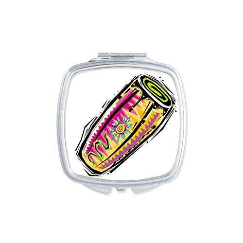 DIYthinker Colorful Mexican Culture Themed Double-Sided Compact Mirror - Portable Pocket Makeup Mirror for Travel, Handbag & Home Decor