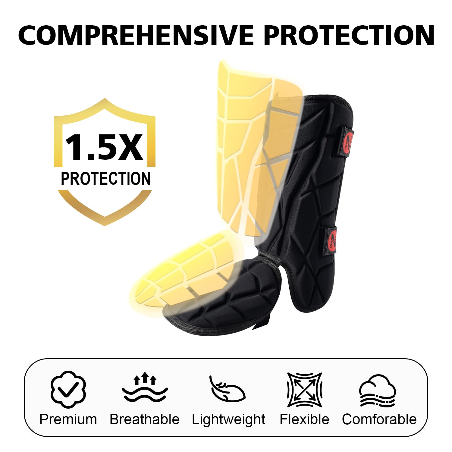 Best Baseball & Softball Batter's Leg Guards for Youth & Adults - Lightweight Shin Guards for Hitting & Protection - Perfect for Training, Games & Practice