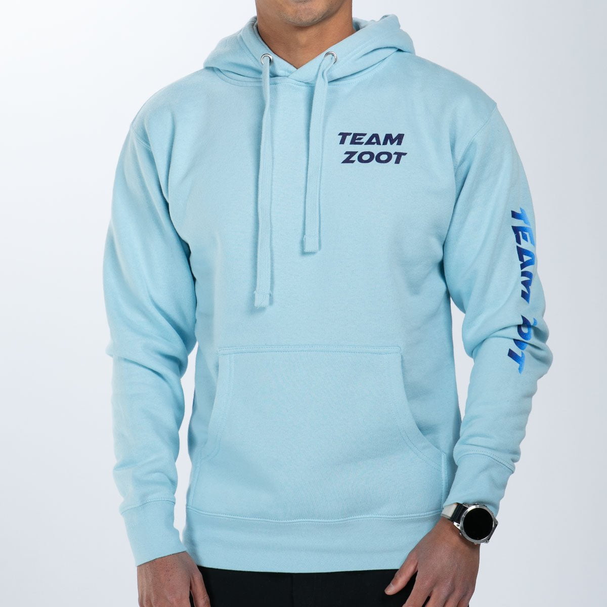 Premium Unisex Pullover Hoodie - Team Zoot 2025 Collection - Soft & Comfortable Sky Blue Sweatshirt for Men & Women - Perfect for Casual Wear, Gym, and Outdoor Activities
