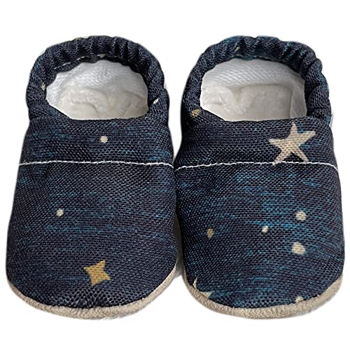 Clamfeet Organic Soft Sole Baby Shoes for First Walkers | Handmade Crib Shoes for Boys & Girls (6-12 Months, Vincent) - Perfect for Indoor Play & Early Walking Stages