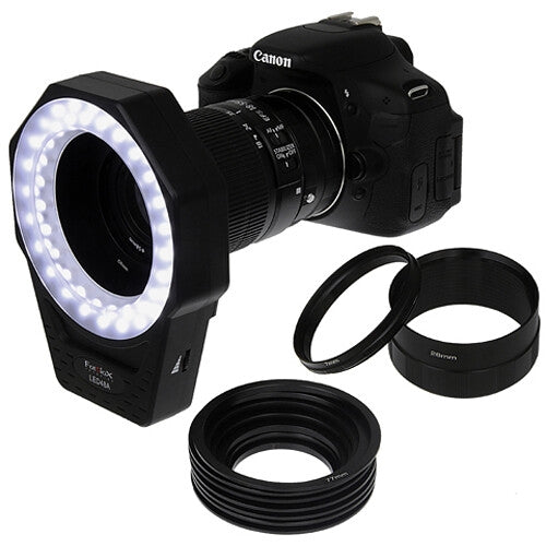 FotodioX Pro Macro Extension Kit with LED Ring Light 48mm for Sony E Mount - Perfect for Close-Up Photography, Jewelry & Product Shots
