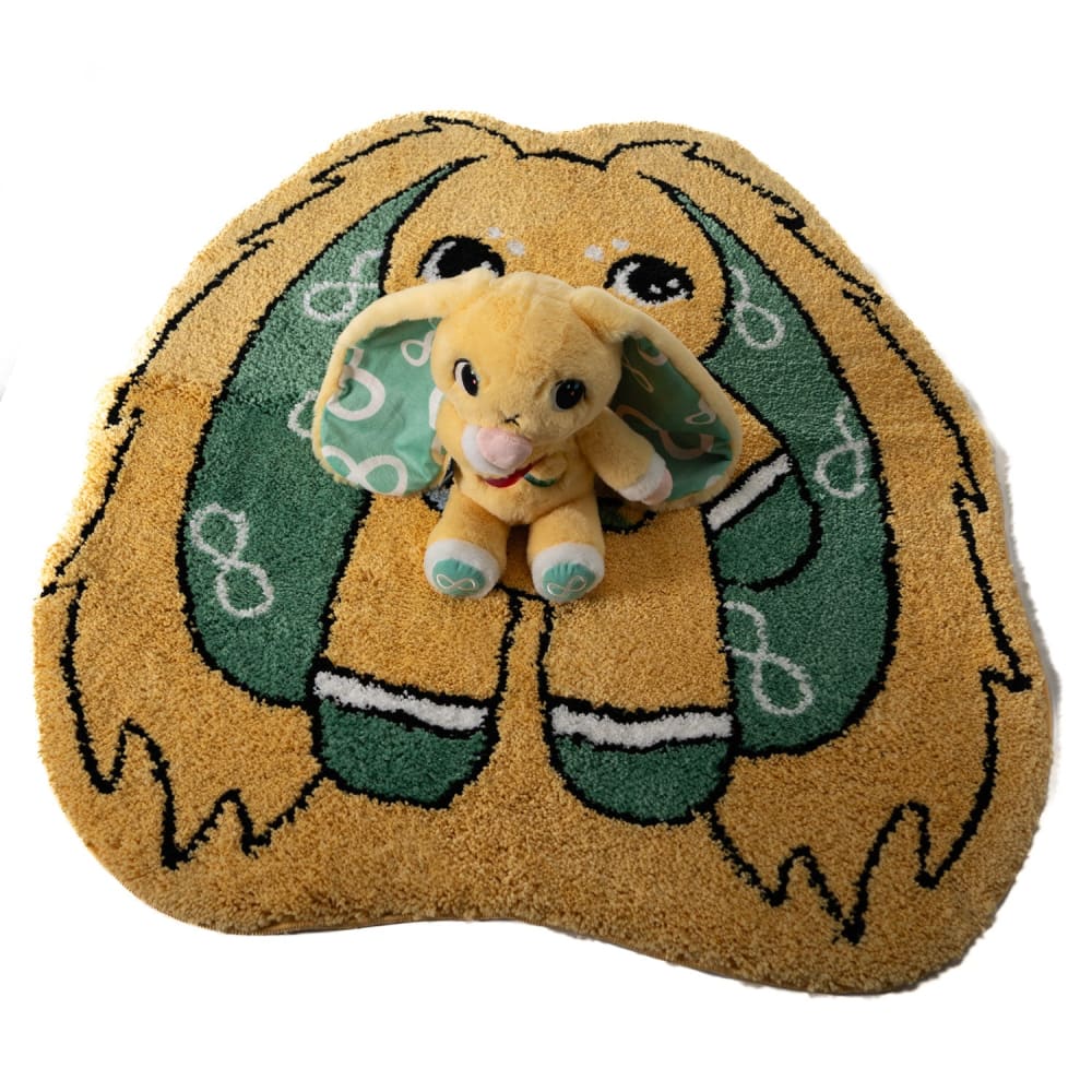 Soft Autism Sensory Rabbit Rug for Kids - Calming Textured Play Mat for Sensory Rooms, Therapy, and Home Decor