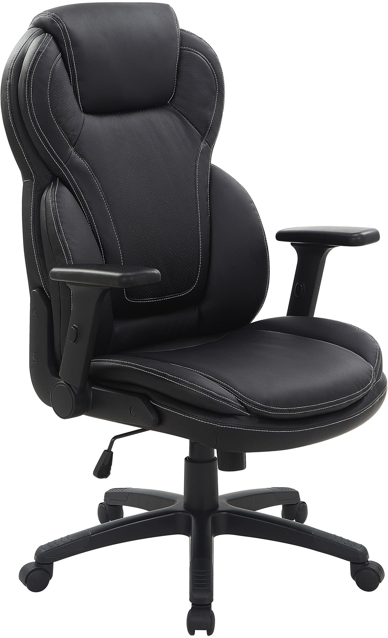 Premium Office Star Exec Bonded Leather Office Chair with Adjustable Height & Flip Arms [EC91150] - Ergonomic Desk Chair for Home Office & Executive Workspaces