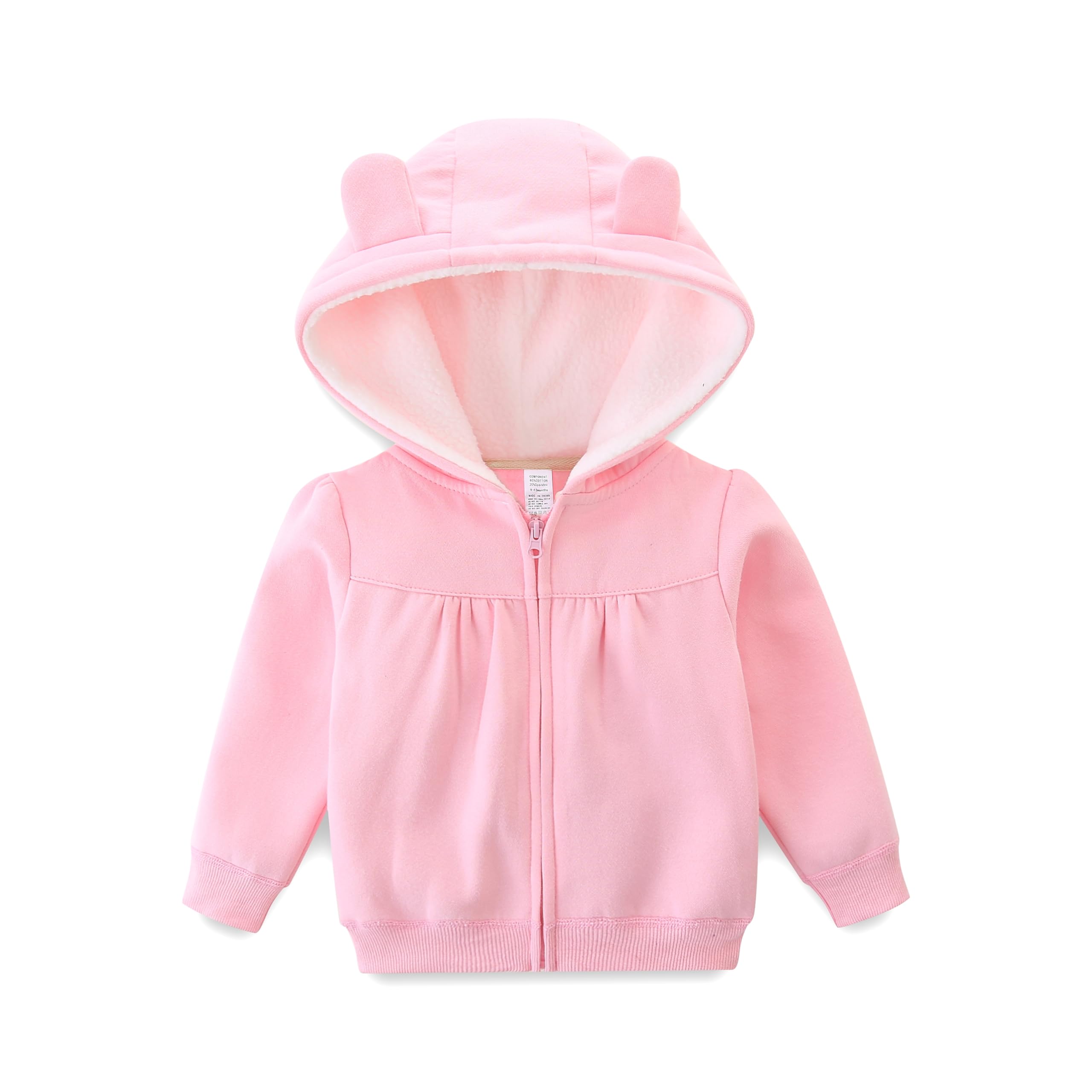Adorable Baby Hooded Zip Coat for Girls & Boys - Warm Fall & Spring Outerwear Jacket for Kids 3-24 Months | Perfect for Playdates, Park Outings & Family Walks