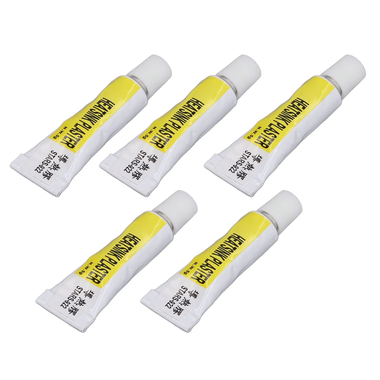 5PCS High-Performance CPU Thermal Paste - 300℃ Heat Resistant, Insulated Thermal Silicone Grease for 3D Printers, PCs & Laptops - Strong Adhesion & Bonding Thermal Compound for Efficient Heat Dissipation - Perfect for Gaming Rigs, Overclocking & Electronics Cooling