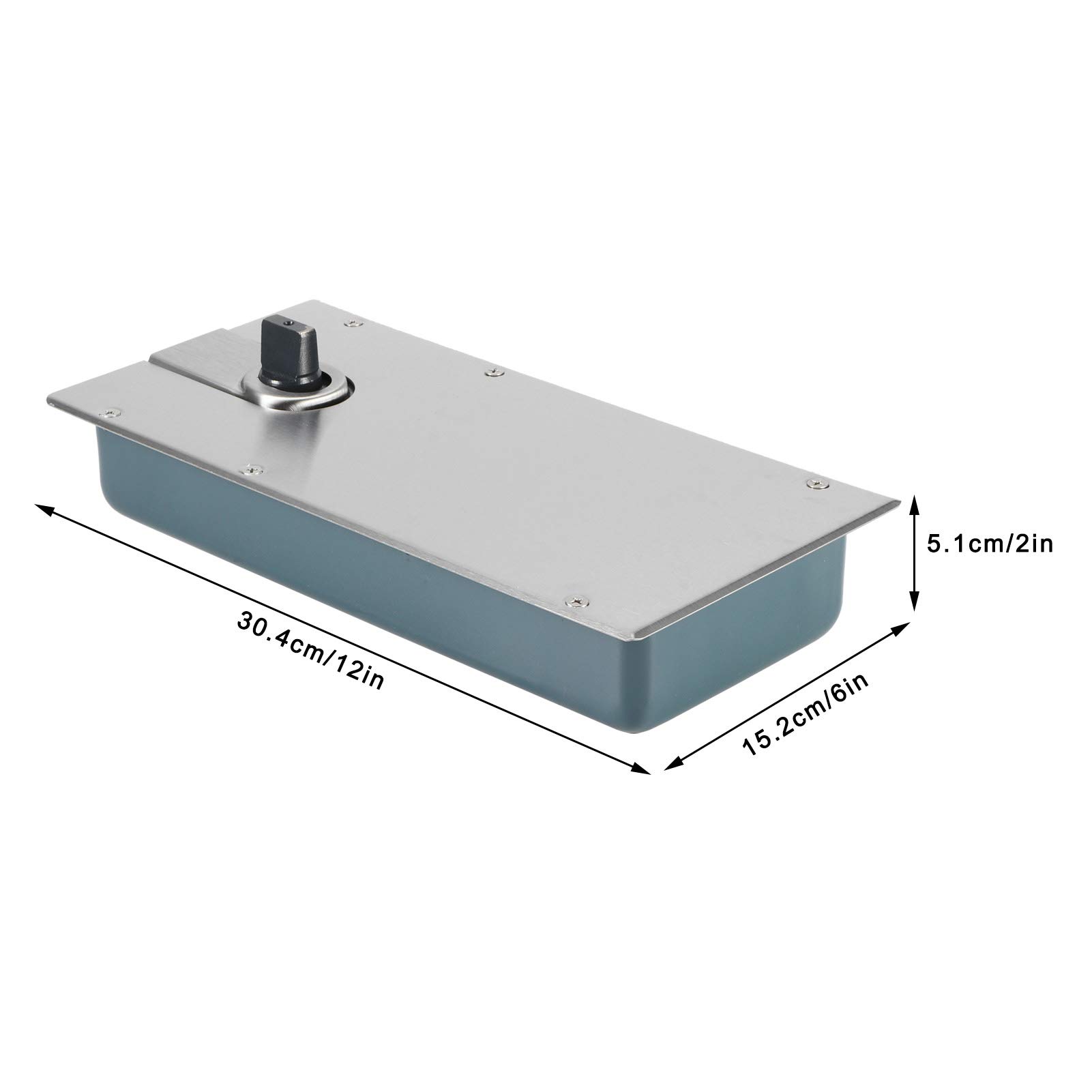 Fireproof Glass Door Hinge with Hydraulic Buffer - Universal Steel Floor Spring Closer for Home & Commercial Glass Doors - Perfect for Offices, Hotels, and Residential Entrances