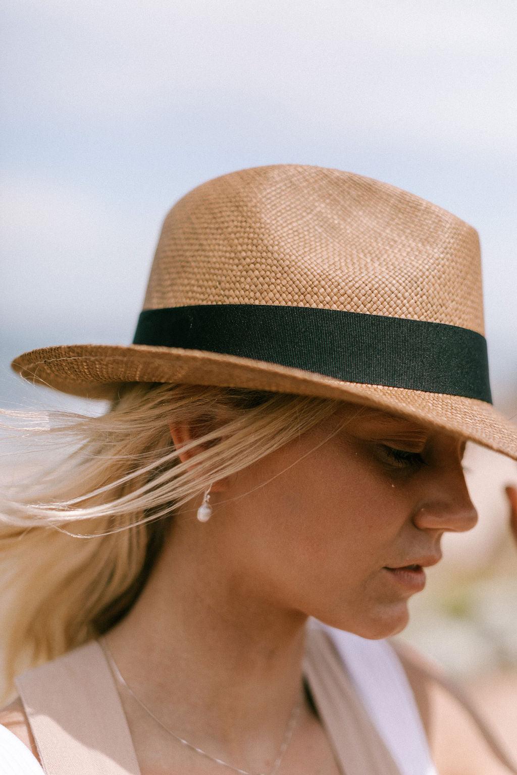 Premium Panama Hat for Men & Women - 100% Toquilla Straw Handwoven Sun Hat - Classic Tobacco Color - Perfect for Beach, Travel & Outdoor Activities