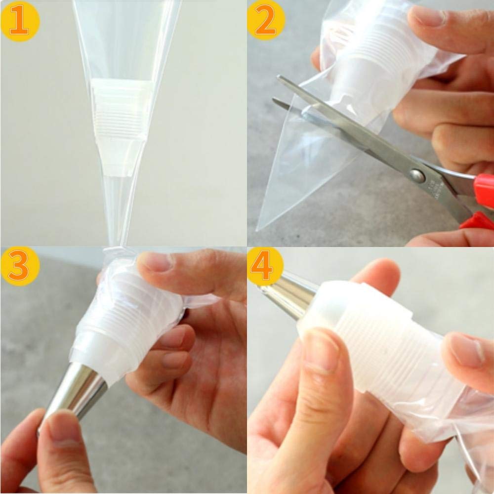Premium Cake Decorating Tips Set - 50 Pcs Baking Nozzles & Piping Bags Kit for Professional Cupcake, Cookie & Dessert Decorating - Essential Cake Making Supplies for Home Bakers & Party Treats
