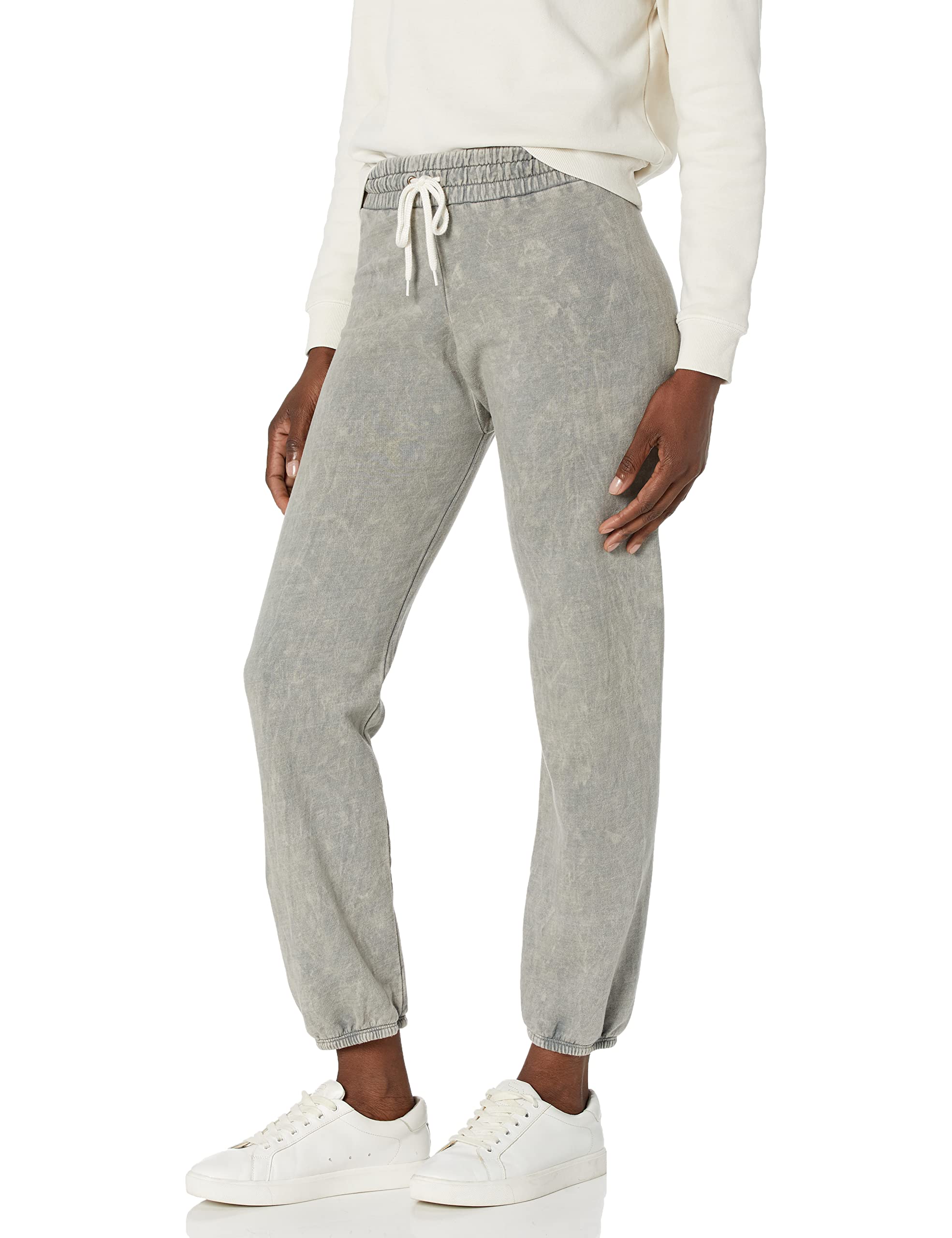 Monroe Women's Vintage Stone Wash Stitched Elastic Sweatpants - Comfortable High Waisted Lounge Pants for Yoga, Running & Casual Wear