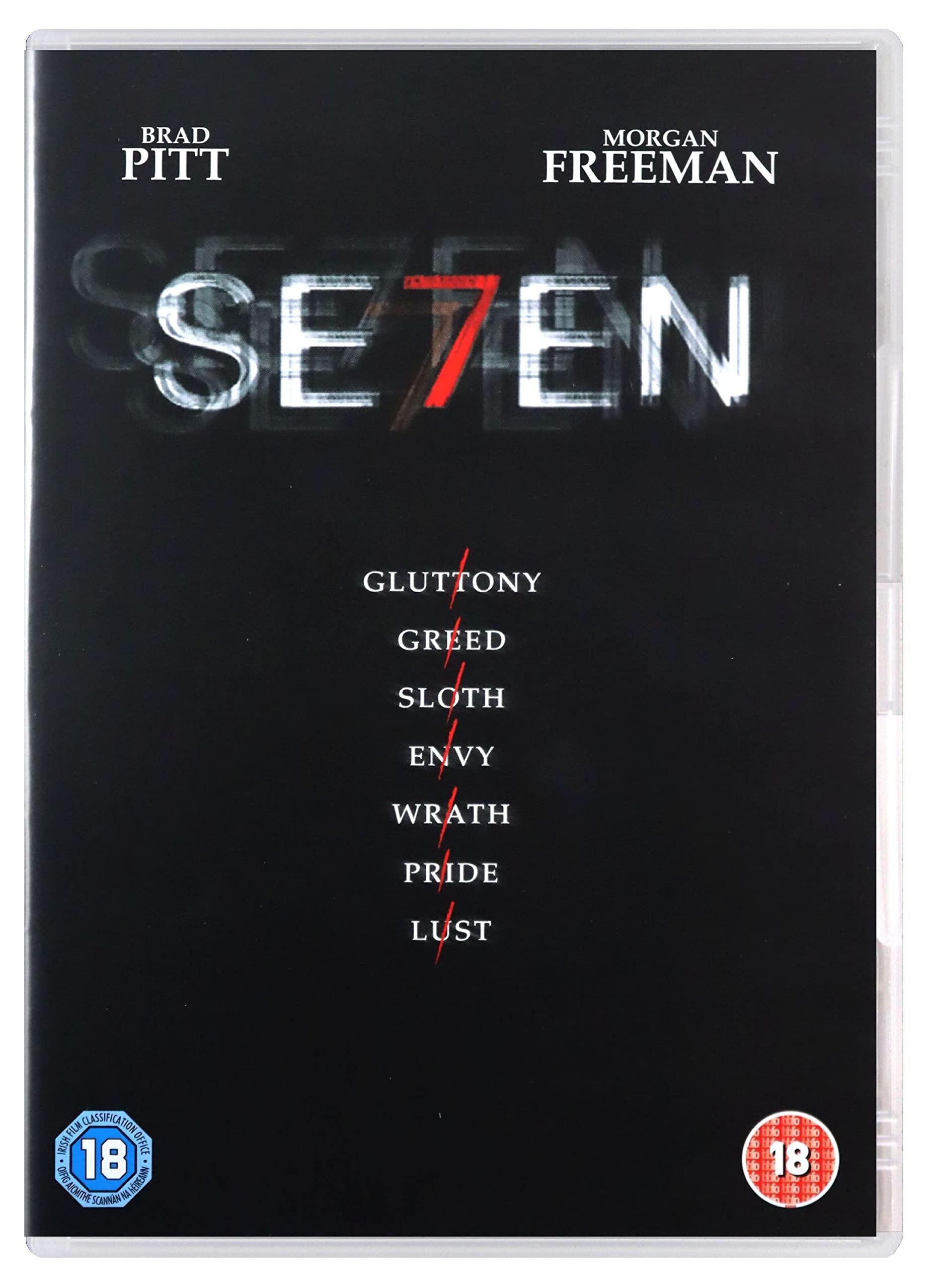 Seven (1995) DVD - Thriller Movie Starring Brad Pitt & Morgan Freeman - Perfect for Movie Nights & Suspense Lovers