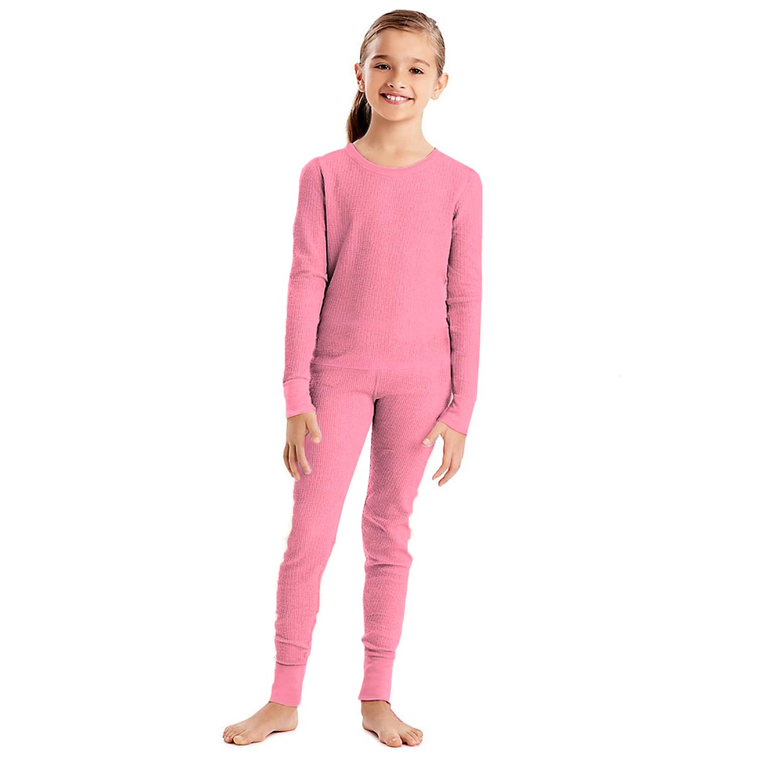 Girls Thermal Pajama Set - Cotton Long Johns for Winter Sleepwear