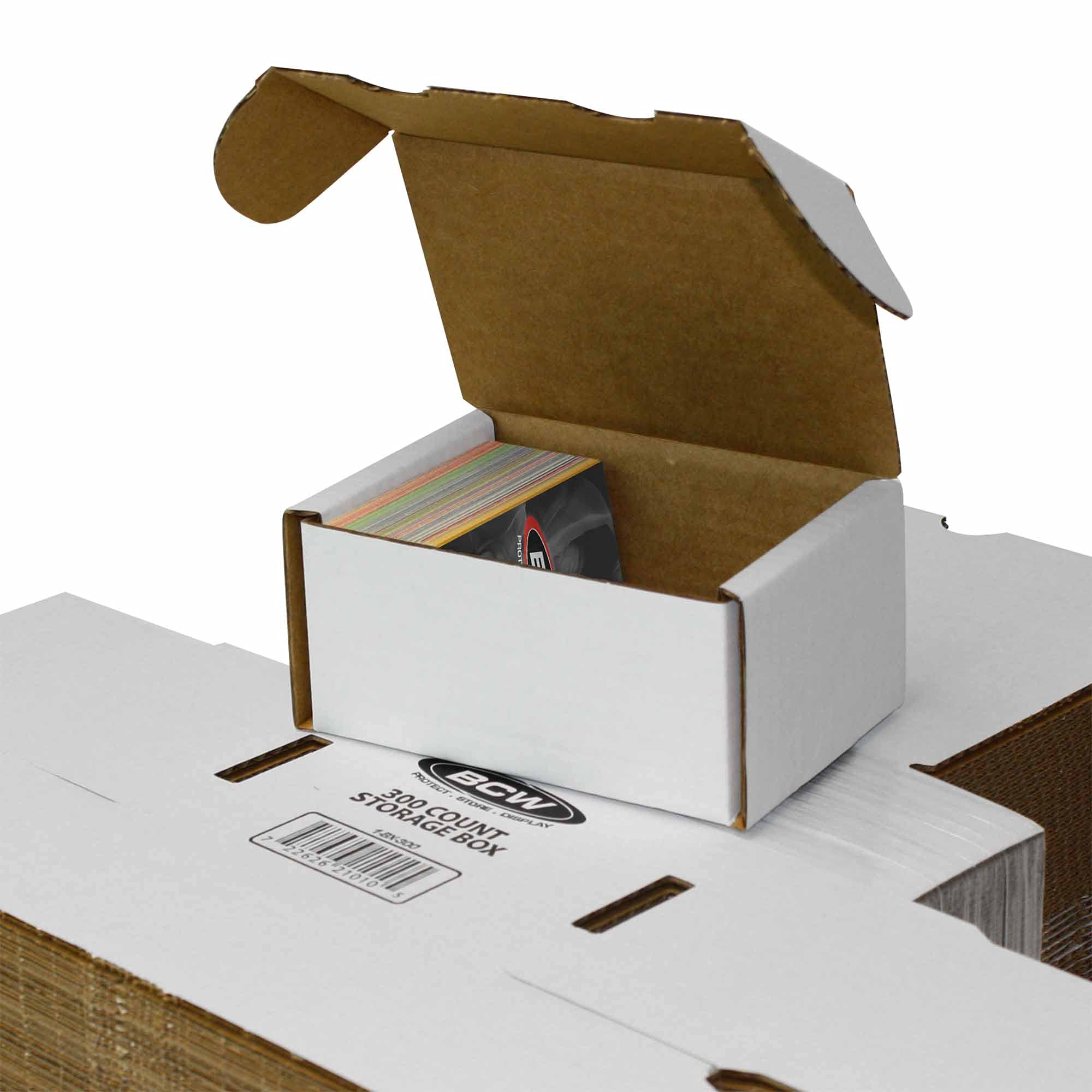BCW 300 Card Storage Box - 50 Count | Durable Cardboard Organizer for Baseball, Basketball, Football, MTG, Pokemon Trading Cards | Card Game Storage & Protection Solution | Easy Assembly | Perfect for Collectors & Gaming Enthusiasts