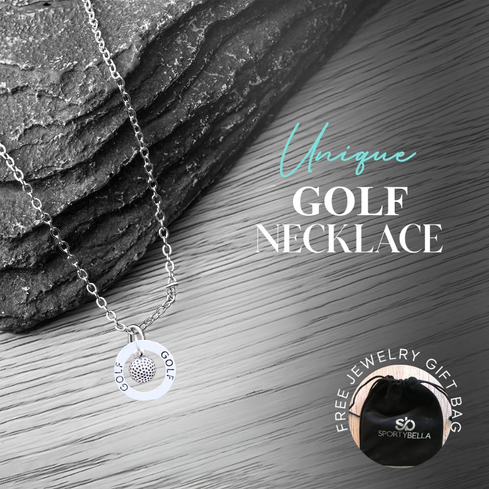 Infinity Collection Sterling Silver Golf Charm Necklace - Elegant Golf Jewelry Gift for Women & Men - Perfect for Golfers, Coaches & Enthusiasts - Ideal for Birthdays, Anniversaries & Tournaments