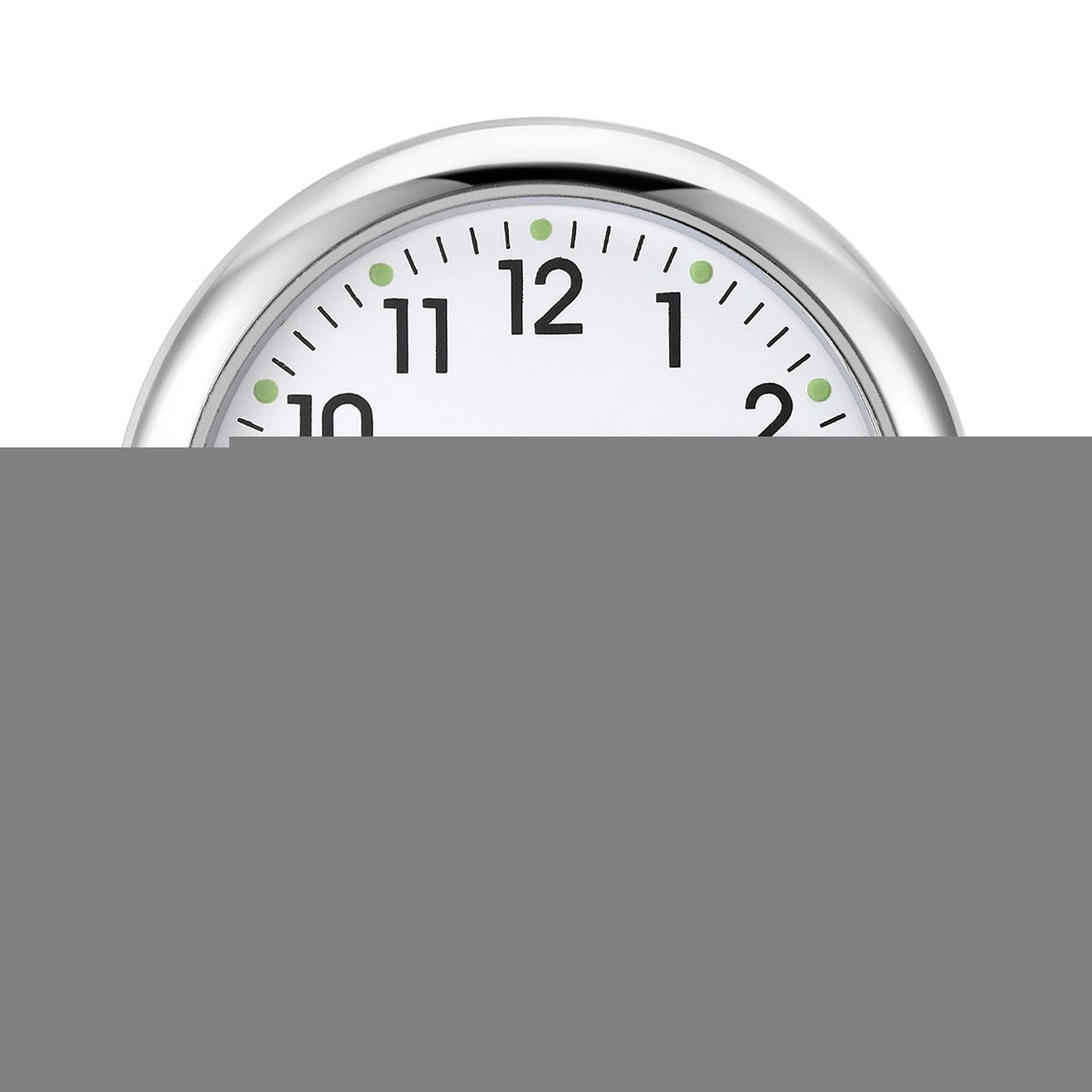 Analog Car Dashboard Clock - Lightweight Adhesive Stick-On Design for Cars, Boats & Motorcycles | Easy-to-Use Automotive Replacement Clock | Perfect for Road Trips, Commuting & Marine Navigation