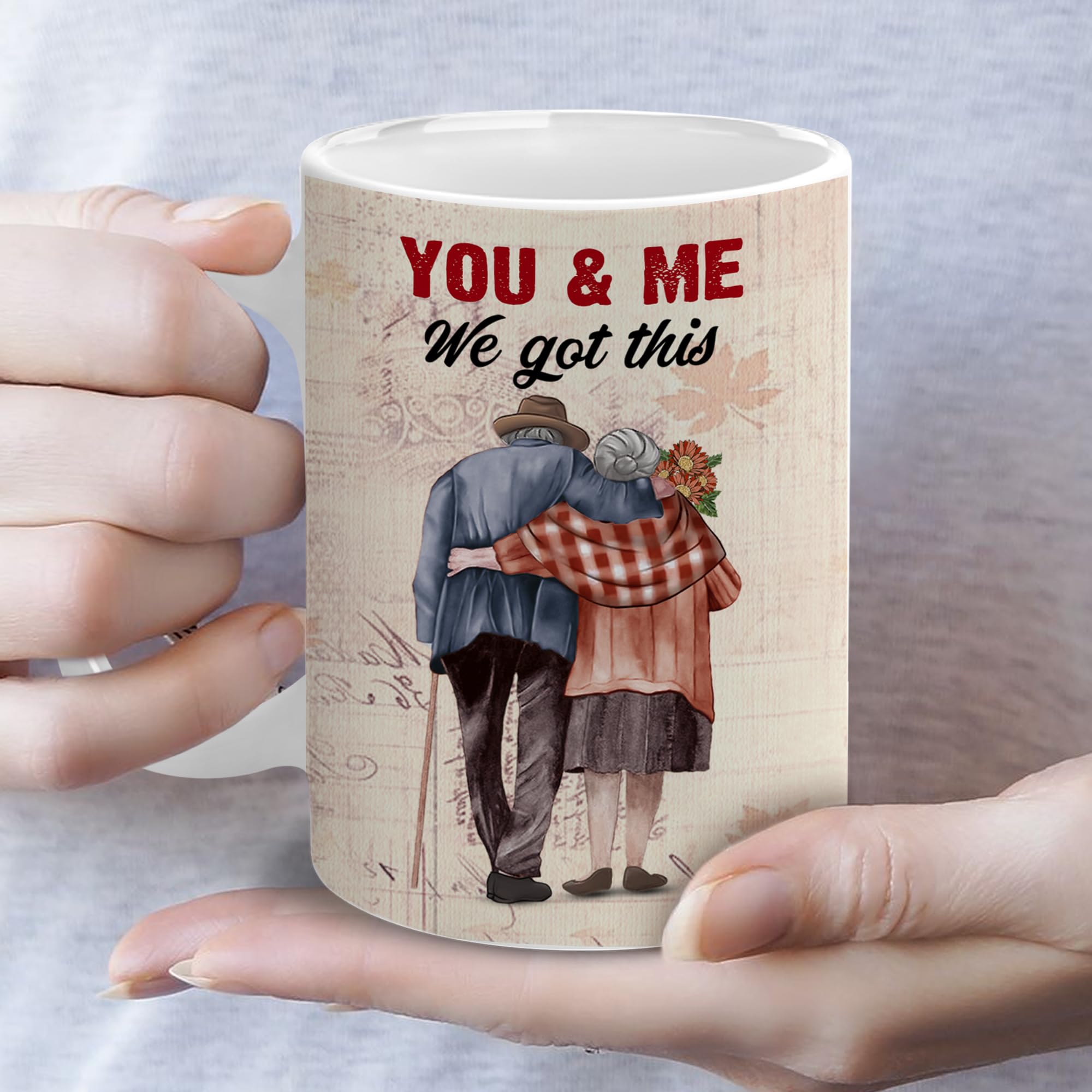 Personalized Coffee Mug for Wife & Husband - 11oz Ceramic Cup - Wedding, Anniversary, Birthday Gift Idea for Couples, Parents, Grandparents - Perfect for Coffee, Tea & Hot Chocolate at Home or Office