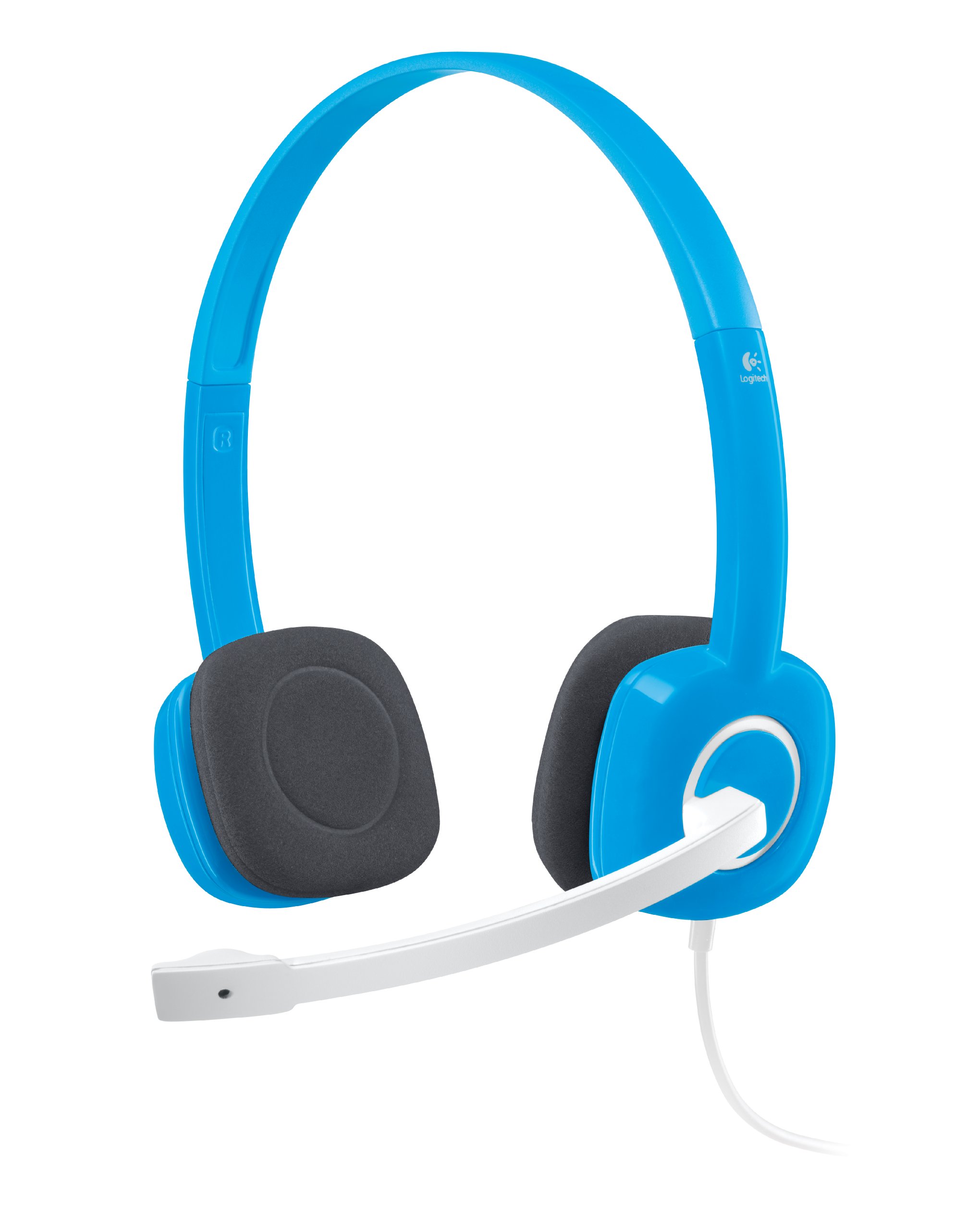 Logitech H150 Stereo Gaming Headset with Noise-Canceling Mic - Comfortable Over-Ear Headphones for PC, Laptop, PS4, Xbox - Blue | Perfect for Online Gaming, Zoom Meetings & Music Listening