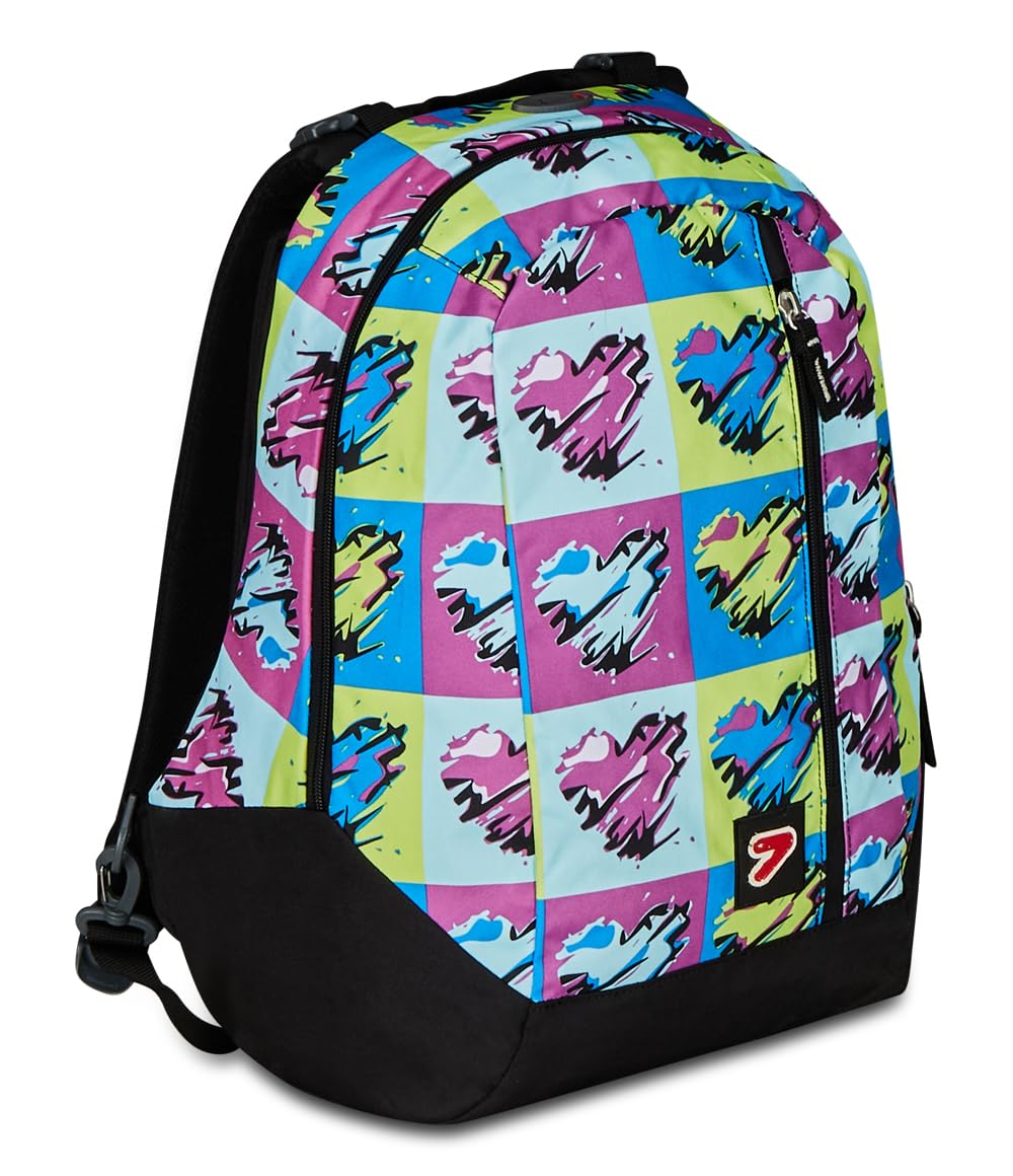 Seven POP Hearts Spacious Backpack for Teens - Stylish School Rucksack with Heart Design | Perfect for High School, College & Travel