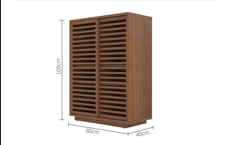 NYLAH BELAIR Solid Wood Shoe Cabinet - Sturdy Entryway Storage Organizer for Shoes, Boots & Home Décor | Perfect for Hallway, Closet & Mudroom Organization