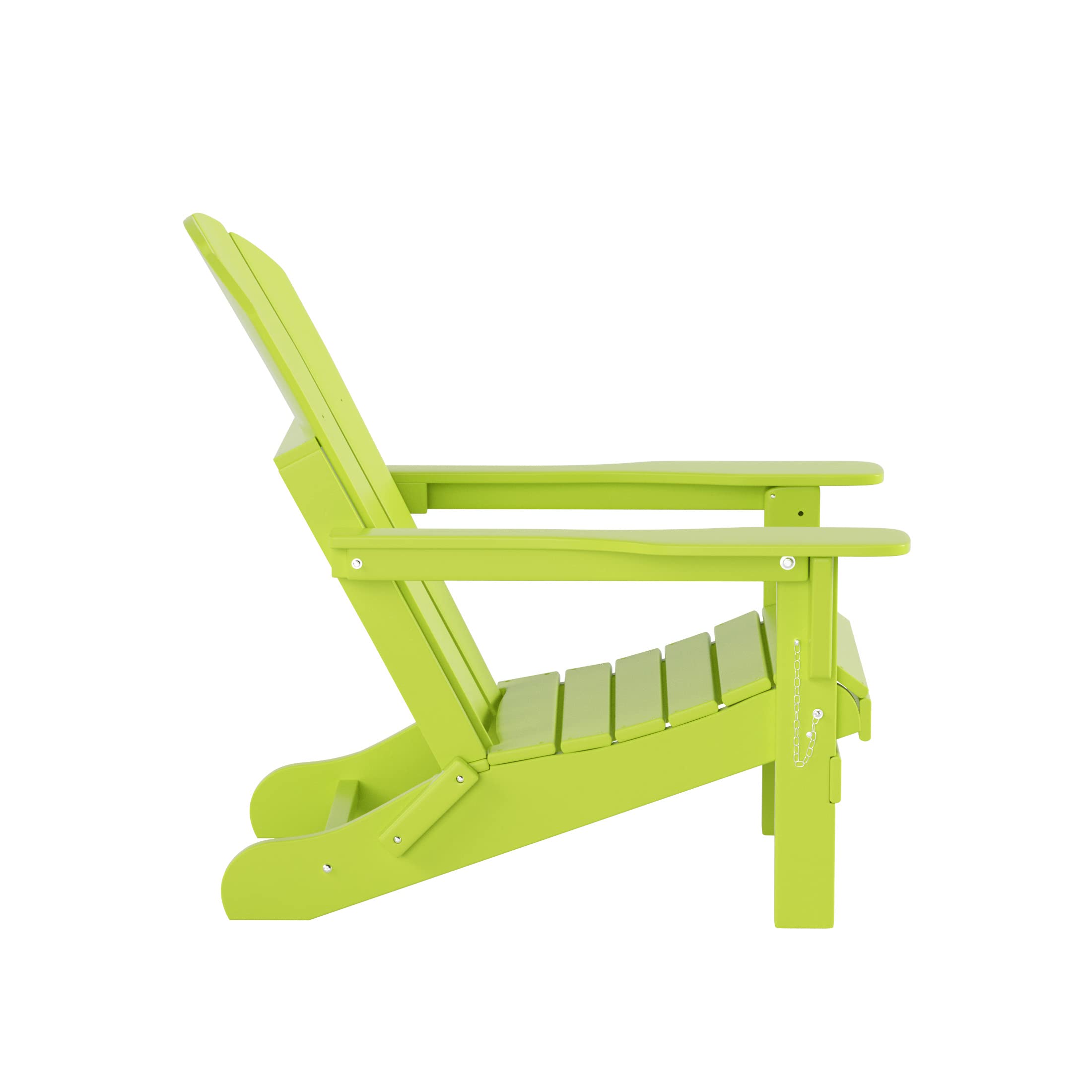 HDPE Adirondack Chair Set with Ottoman & Table - Outdoor Patio Furniture for Garden, Backyard