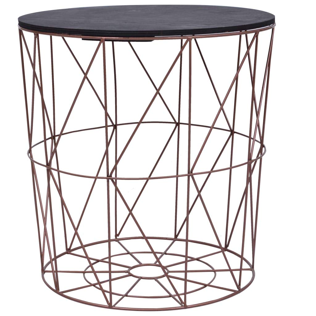 FAMIROSA 3-Piece Copper Coffee Table Set - Modern Living Room Furniture for Home Decor & Entertaining